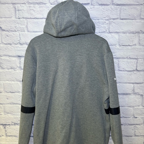 Puma Men's BMW Motorsport Hooded Sweat Jacket Gray Full Zip - Size XXL - Picture 11 of 16